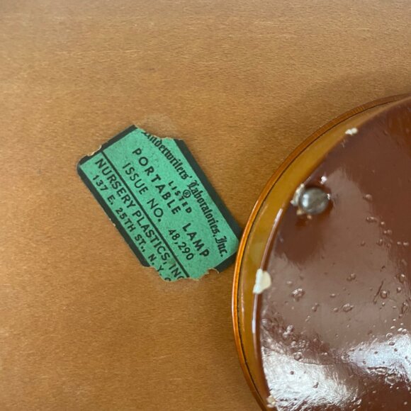 Vintage Nursery Plastics Wooden Figurine Table Lamp Kids Cat Musical Animated - Picture 6 of 11